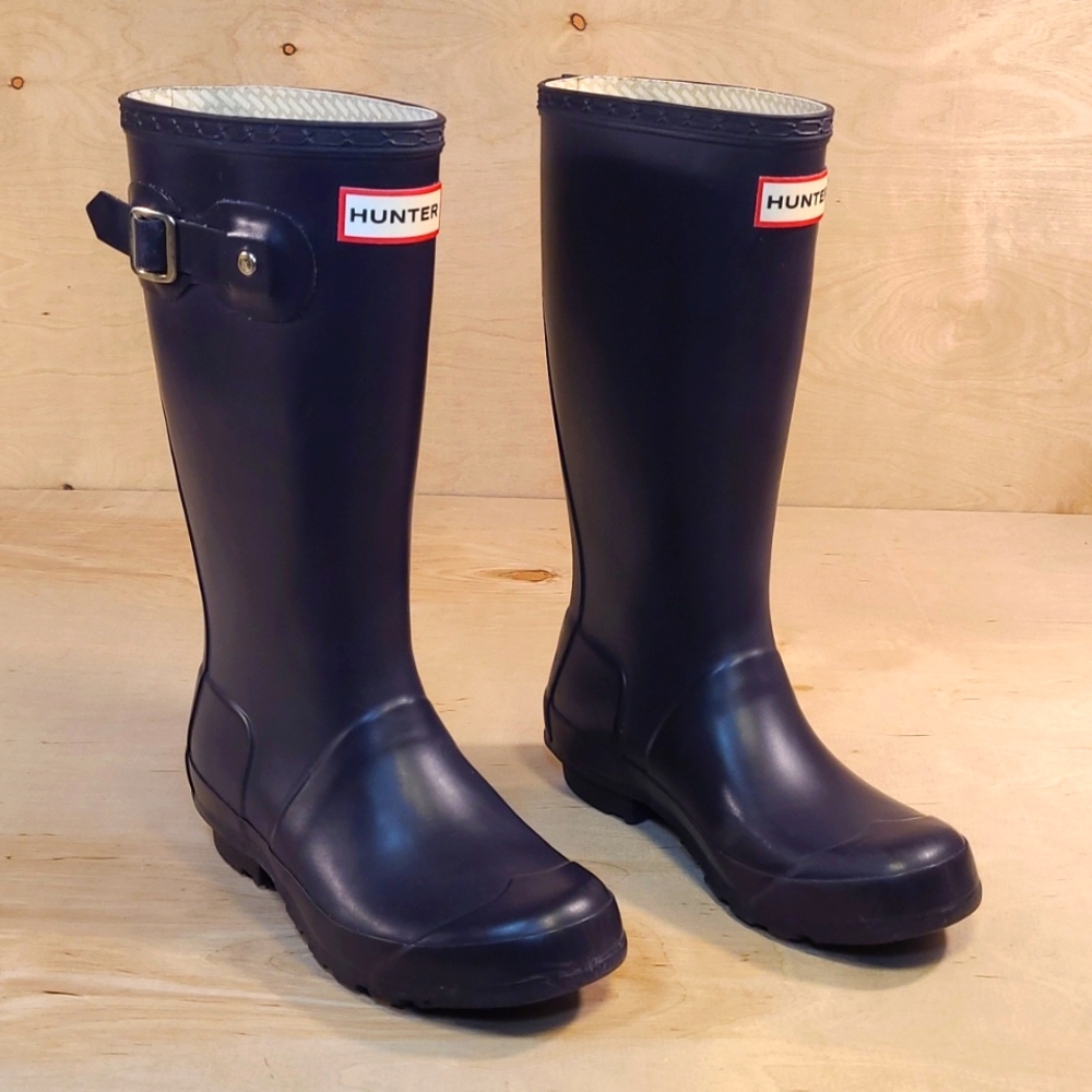 Hunter Original Purple Rubber Rain Boots Size 2/3 Youth - Picture 3 of 11